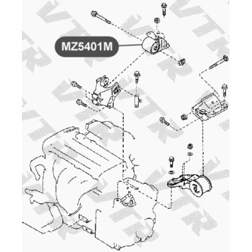 Подушка двигателя, задняя VTR MZ5401M-1