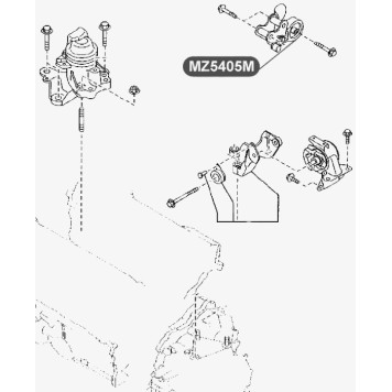 Подушка двигателя, задняя VTR MZ5405M-1