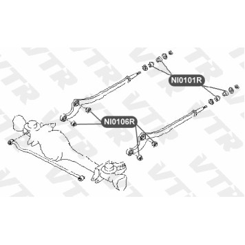 Сайлентблок продольного рычага передней подвески, передний VTR NI0106R-1