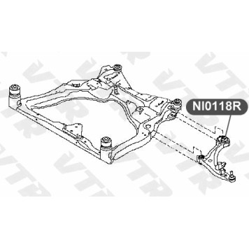 Сайлентблок рычага передней подвески, задний VTR NI0118R-1