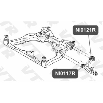 Сайлентблок рычага передней подвески, задний VTR NI0121R-1