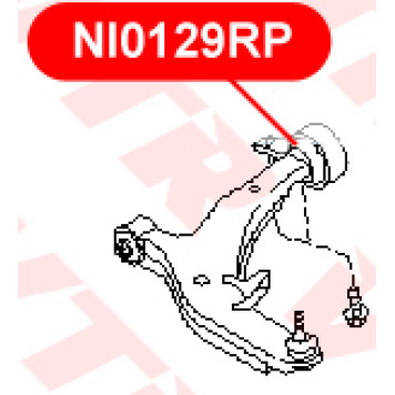 Сайлентблок рычага передней подвески, задний (без кронштейна) VTR NI0129RP-1
