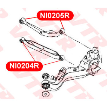 Сайлентблок поперечного рычага задней подвески VTR NI0204R-2