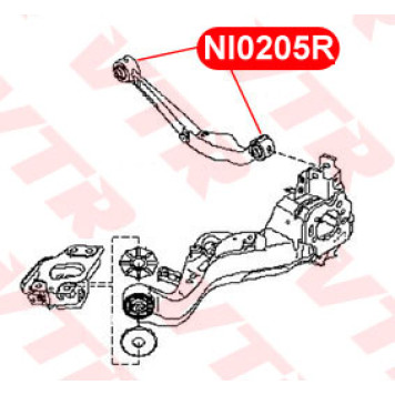 Сайлентблок поперечного рычага задней подвески VTR NI0205R-1