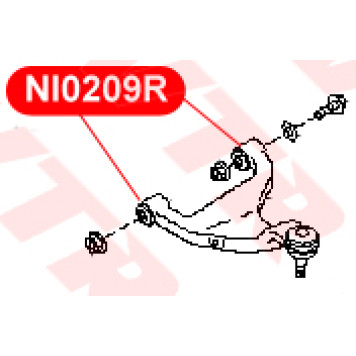 Сайлентблок верхнего рычага задней подвески VTR NI0209R-1