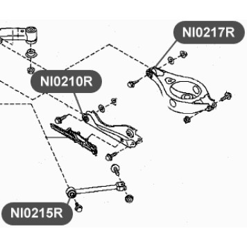 Сайлентблок поперечного рычага задней подвески VTR NI0210R-1