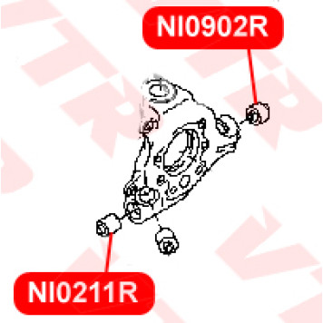 Сайлентблок цапфы задней подвески VTR NI0211R-1