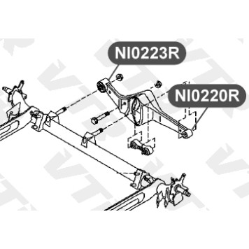 Сайлентблок поперечной балки задней подвески, правый VTR NI0223R-1