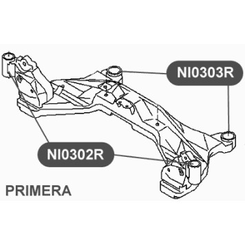 Сайлентблок подрамника передней подвески, задний VTR NI0303R-1