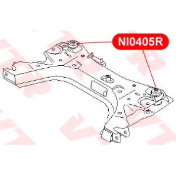 Сайлентблок подрамника передней подвески VTR NI0405R-1