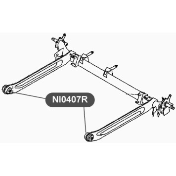 Сайлентблок балки задней подвески VTR NI0407R-1