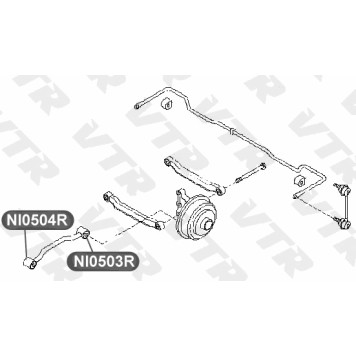 Сайлентблок продольной тяги задней подвески, передний VTR NI0503R-1