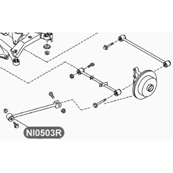 Сайлентблок продольной тяги задней подвески, передний VTR NI0503R-2
