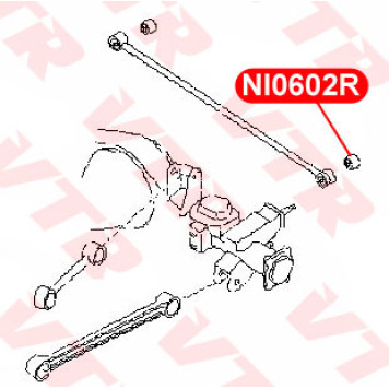 Сайлентблок поперечной тяги задней подвески, левый VTR NI0602R-1