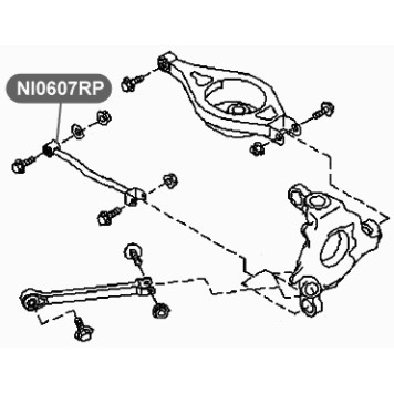 Сайлентблок полиуретановый поперечной тяги задней подвески VTR NI0607RP-1