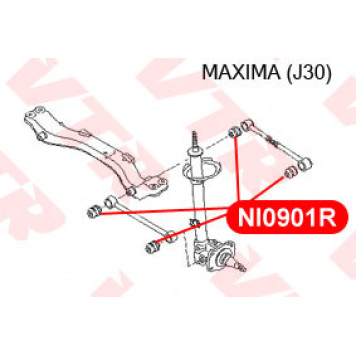 Сайлентблок поперечного рычага, цапфы задней подвески VTR NI0901R-1