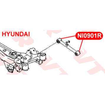 Сайлентблок поперечного рычага, цапфы задней подвески VTR NI0901R-2