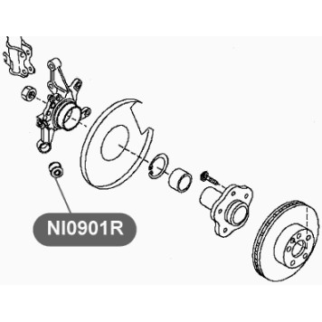 Сайлентблок поперечного рычага, цапфы задней подвески VTR NI0901R-3