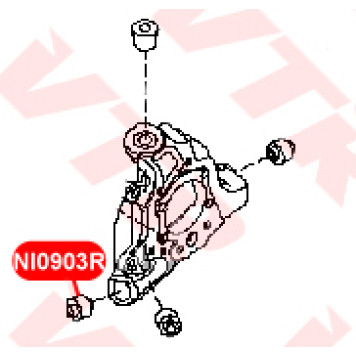 Сайлентблок цапфы задней подвески, передний VTR NI0903R-1