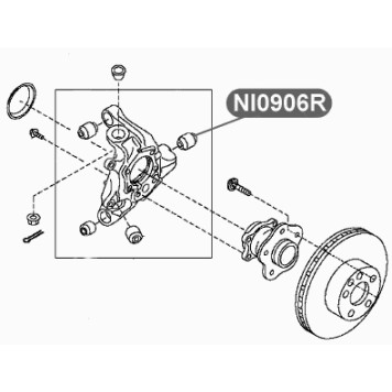 Сайлентблок цапфы задней подвески, задний VTR NI0906R-1