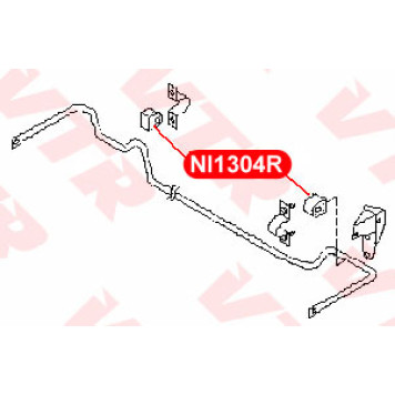 Втулка стабилизатора задней подвески, внутренняя VTR NI1304R-1