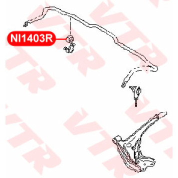 Втулка стабилизатора передней подвески, внутренняя VTR NI1403R-1