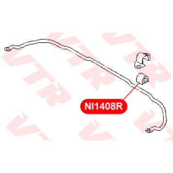 Втулка стабилизатора передней подвески, внутренняя VTR NI1408R-1