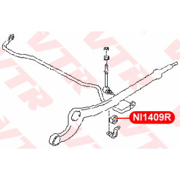 Втулка стабилизатора передней подвески, внутренняя VTR NI1409R-1