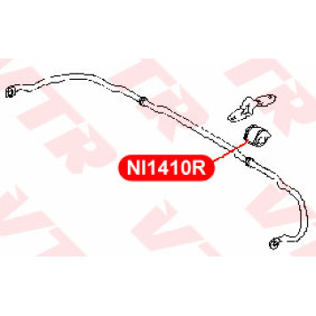 Втулка стабилизатора передней подвески, внутренняя VTR NI1410R-1