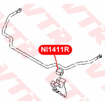 Втулка стабилизатора передней подвески, внутренняя VTR NI1411R-1