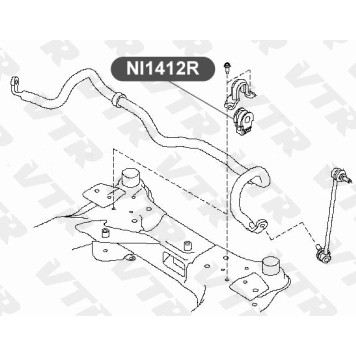 Втулка стабилизатора передней подвески VTR NI1412R-1