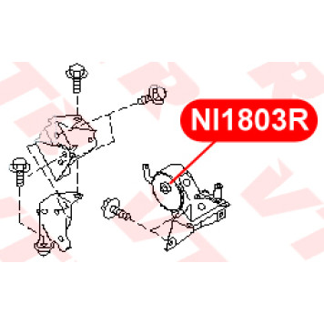 Сайлентблок левой подушки двигателя VTR NI1803R-1