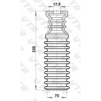 Чехол стойки амортизатора задней подвески VTR NI2102R-1