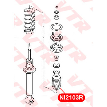 Чехол стойки амортизатора задней подвески VTR NI2103R-1