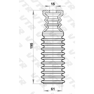 Чехол стойки амортизатора передней подвески VTR NI2602R-1