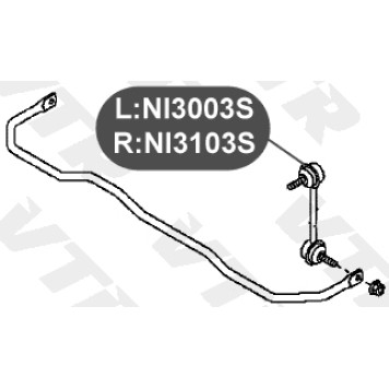 Тяга стабилизатора задней подвески, левая VTR NI3003S-1