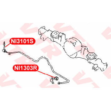 Тяга стабилизатора задней подвески (полиуретан) VTR NI3101SP-1