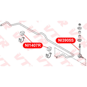 Тяга стабилизатора передней подвески (полиуретан) VTR NI3905SP-1