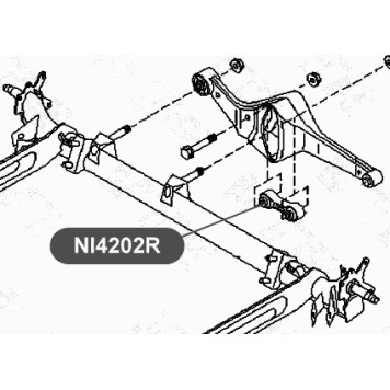 Сайлентблок поперечной тяги задней подвески, правый VTR NI4202R-1