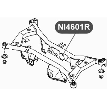 Подушка дифференциала балки задней подвески VTR NI4601R-1