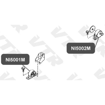 Подушка двигателя, задняя VTR NI5002M-1