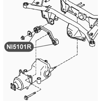 Сайлентблок подушки дифференциала задней подвески VTR NI5101R-1