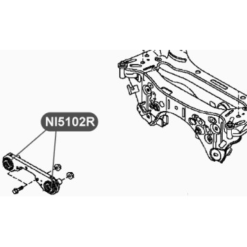 Сайлентблок подушки дифференциала VTR NI5102R-1