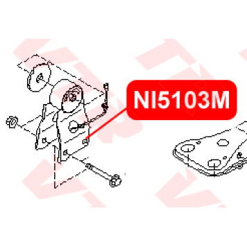 Подушка двигателя, передняя VTR NI5103M-1
