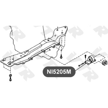 Подушка двигателя, передняя, слева VTR NI5205M-1