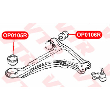 Сайлентблок нижнего рычага передней подвески, передний VTR OP0106R-1