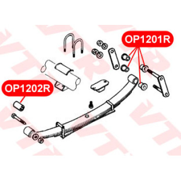 Втулка рессоры задней подвески, передняя VTR OP1202R-1
