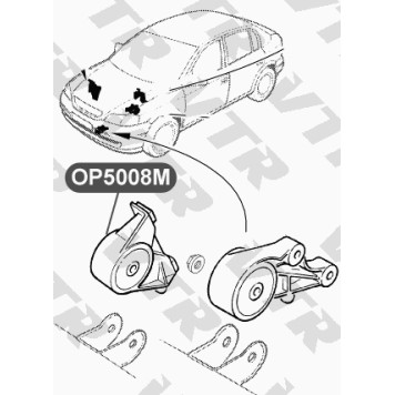 Подушка двигателя, передняя VTR OP5008M-1