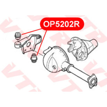 Сайлентблок подвески передней оси, левая VTR OP5202R-1