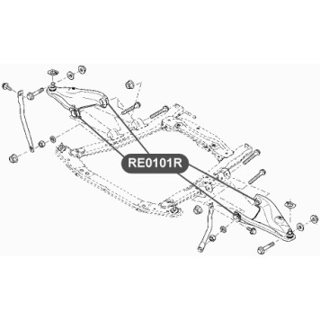 Сайлентблок полиуретановый рычага передней подвески VTR RE0101RP-1